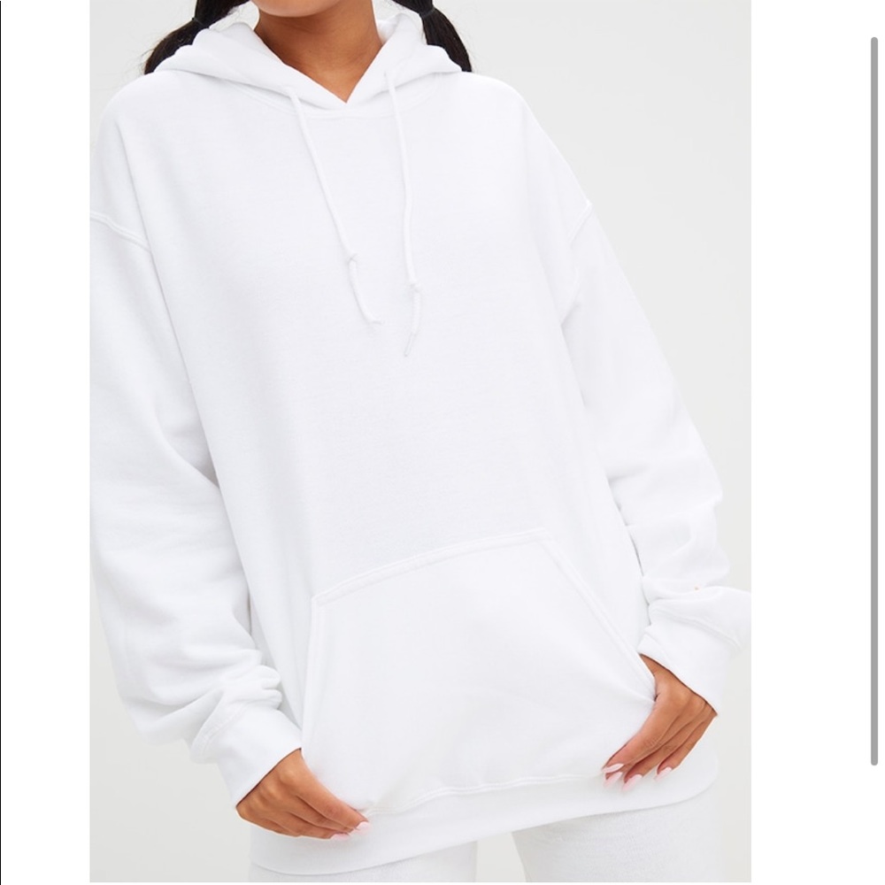 PrettyLittleThing white hoodie
